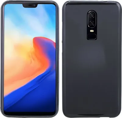 Zdjęcie produktu dla OnePlus 6 Silikonowe etui ochronne na telefon komórkowy Czarny