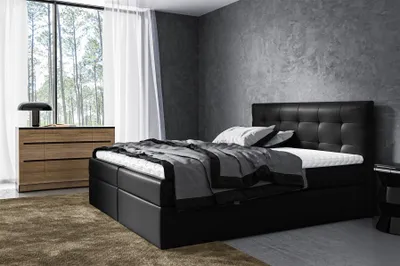 Produktbild von Boxspringbett Schlafzimmerbett VIDE 180x200cm Kunstleder Madryt inkl. Bettkasten