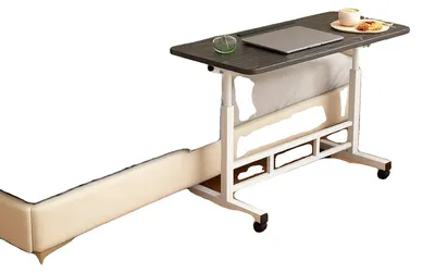 Image de Bureau réglable en hauteur, surface inclinable à 180°, design mobile, couleur noire