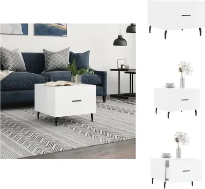 Obrázok produktu pre vidaXL Konferenčný stolík vysoký lesk biely 50x50x40 cm materiál na báze dreva - Konferenčné stolíky