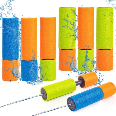Obrázok produktu pre Sada vodných pištolí 6 ks, mini penové vodné pištole, bezpečné pre deti, na letné vonkajšie aktivity