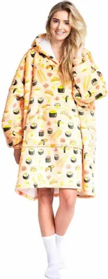 Productafbeelding van Superzachte hooded deken in XL – Puur comfort voor elke dag, Sushi