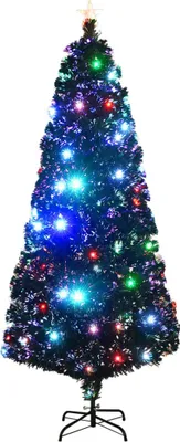 Obrázok produktu pre vidaXL Predsvietený vianočný stromček so stojanom a LED diódou 210 cm zo sklenených vlákien