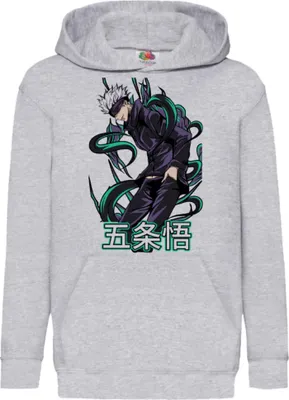 Produktbild von Kinder Kapuzenpullover Anime Manga Jujutsu Kaisen, 5-6 Jahr - 116 / Grau