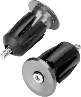 Immagine prodotto di 1 coppia di tappi in alluminio -lega per manubrio di bicicletta -spine -capsule (colore titanio)