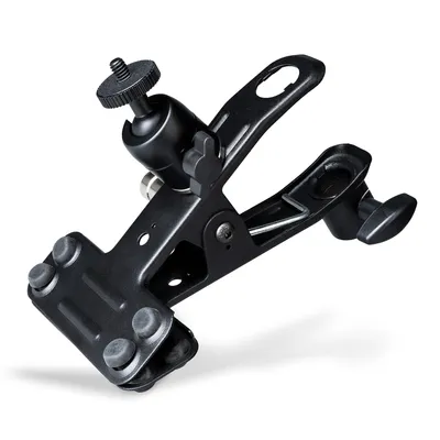 Produktbild von Walimex 4 in 1 Studioklemme 170 x 110 x 90 mm mit 5/8 Spigot, 1/4" und 3/8" Gewinde Klemmbreite max. 4,5 cm