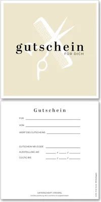 Produktbild von Frank Paperman | 120x Gutschein für Kunden | Friseur Gutschein | Gutscheine zum selber Ausfüllen | Gutschein Vordruck in Quadratform | Geschenkkarten