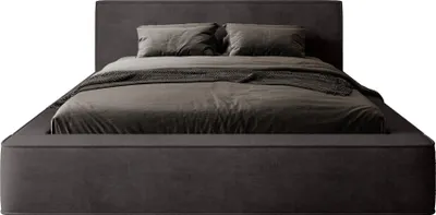 Produktbild von FEDVE Polsterbett MUMMO aus Velours 180x200 cm, Anthrazit