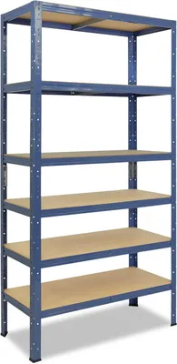 Produktbild von Home 200x120x45 cm Schwerlastregal in blau mit 6 Böden und 145 kg Traglast pro Boden
