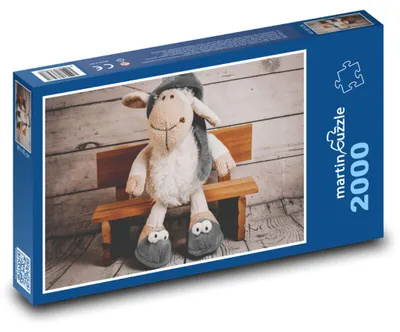 Zdjęcie produktu dla martinpuzzle - Puzzle 2000 elementów - Miękaka zabawka - owca
