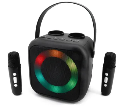 Image de Soundmaster BT2024SW Système karaoké Bluetooth portable avec microphones et lumières LED