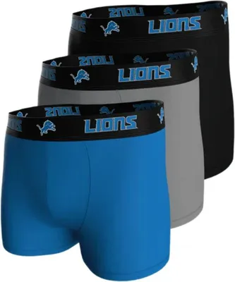 Obrázek produktu pro NFL Detroit Lions 3-Pack 95% bavlněné boxerky | Blue/Grey/Black Velikost M