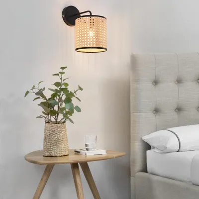 Produktbild von Wandleuchte ’Southend’ E14 Rattan-Optik Beige