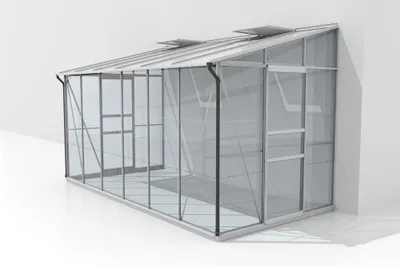 Produktbild von Vitavia Anlehn-Gewächshaus "Ida 7800" aluminium eloxiert 7,8 m² 3 mm ESG/6 mm HKP