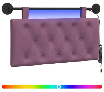 Produktbild von Hängendes Kopfteil Mit LED Licht Lila Samt