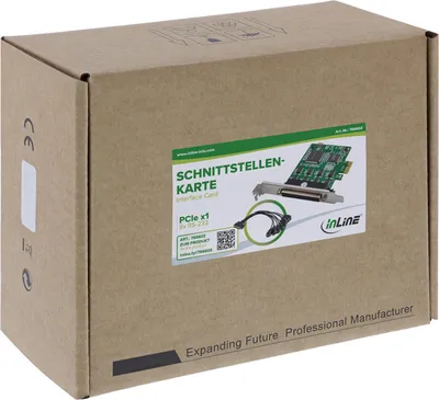 Produktbild von InLine 76660Z, PCIe, RS-232, Männlich, PCIe 1.1, Taiwan, SB16C1058