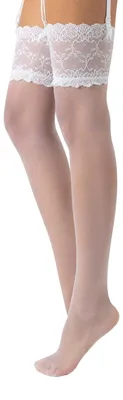 Productafbeelding van CALZITALY: Kousen met kantrand, set. Fijne bruidskousen en panty's