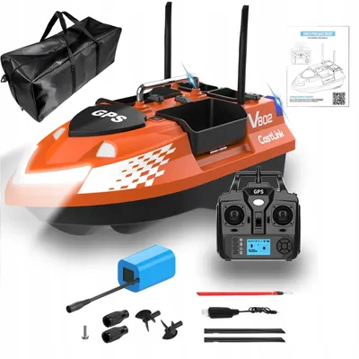 Produktbild von Futterboot zum Angeln - GPS- und BeiDou-Futterboot - e Version 2026 - 12.000 mAh - 4 Futterkammern - 500 m Reichweite - Automatische Rückkehr