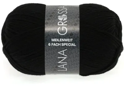 Produktbild von Lana Grossa - Meilenweit 6-fach 150g Unito 8814 schwarz