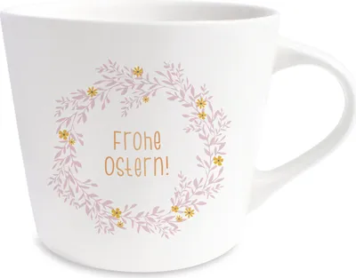 Produktbild von Kaffeetasse, Tasse mit Goldveredelung, Goldtasse Frohe Ostern
