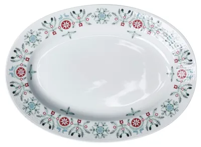 Image de Assiette ovale d'hiver "Swedish Grace" de Rörstrand, diamètre 32 cm, référence 1016583
