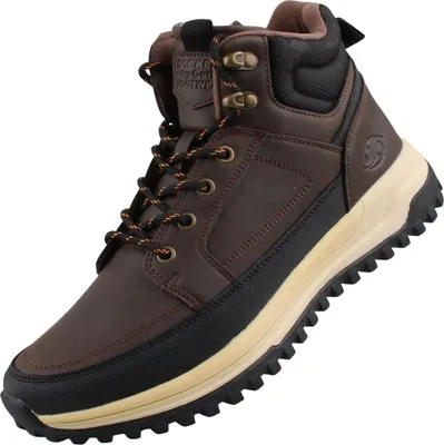 A single brown DOCKERS BY GERLI men's boot is shown against a white background.