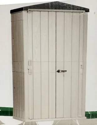 Immagine prodotto di Casetta Da Giardino 2 Ante Grigio Talpa/Antr.Scuro Art.091 - cm.130x75,6x206,2