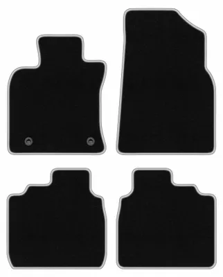 Produktbild von Fußmatten Automatten Velours Schwarz/Silber für Lexus ES VII 2017- Set 4-tlg