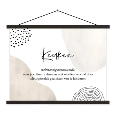 Produktbild von MuchoWow® Textilposter Küche - Zitate - Sprichwörter - Küche - Definition - Wörterbuch - Opa 150x113 cm mit schwarzem Rahmen - Wohnzimmer