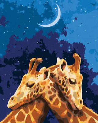 Produktbild von Zuty - Malen nach Zahlen - UMARMENDE GIRAFFEN, 40x50 cm, ohne Keilrahmen