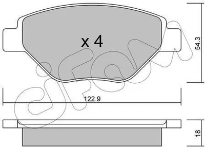 Produktbild von CIFAM Bremsbeläge Satz Vorne Bremsklötze für RENAULT MEGANE II (BM0/1, CM0/1) 822-543-0
