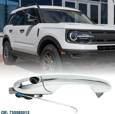 Image de Poignée De Porte Extérieure Pour Fiat 500 2007-2016 Durable No.735592012 | Poignée De Porte Avant Droite Ton Argent 1 Pc