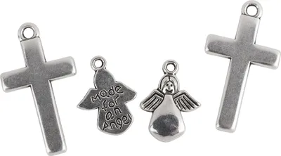 Produktbild von VBS Anhänger Made for an Angel 4 Stück Engel Deko 5 cm Bastelbedarf