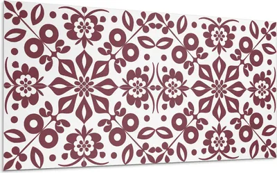 Produktbild von Blumenmuster Mit Blättern – Selbstklebende Fliesen – Wandverkleidung – Wandpaneel – PVC Fliesen – Vinylflisen – PCV Flisen – Selbstklebend – Wanddeko – 10 Stück 100 x 50 cm