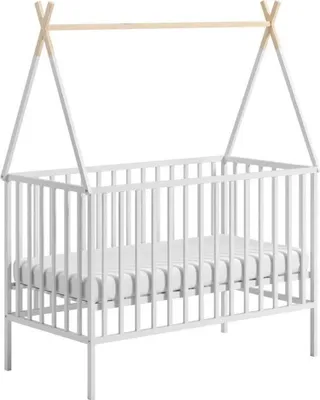 Produktbild von Buche Kinderbett Teepee 120x60 cm weiß