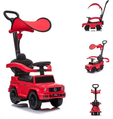 Produktbild von Moni Kinder Rutschauto Mercedes G350d 653-P, Musik, Schiebestange, Sonnendach rot