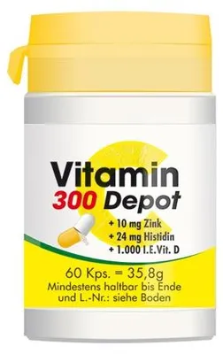 Obrázek produktu pro Vitamin C 300 Depot + zinek + histidin + D, 60 kapslí