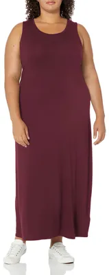 Produktbild von A. Essentials Damen Ärmelloses Maxikleid, Burgunderrot, L