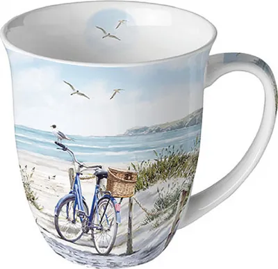 Immagine prodotto di Tazza in porcellana da 0,4 litri - Bike at the beach
