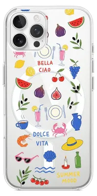 Produktbild von Hartschalenhülle für das iPhone 12 Pro, kompatibel mit MagSafe, transparent, Sommeraromen