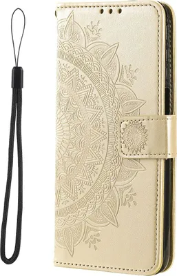 Produktbild von König Design Hülle kompatibel mit Xiaomi Redmi Note 11 / Note 11S Global Kunstleder Handyhülle - Handy Case Gold