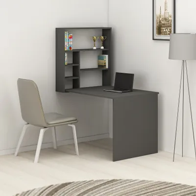 Zdjęcie produktu dla Skye Decor, Sedir - Anthracite, biurko, antracyt, 59 x 80,2 x 16 cm