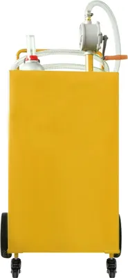 Produktbild von SucceBuy 30 Gallonen Kraftstoffbehälter, Gastank und 4 Räder, manuelle Pumpe, Benzin/Diesel/Kerosin, Autos, Rasenmäher, Geländefahrzeuge, Boote, 12 V, Stahl, blau