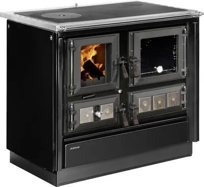 Produktbild von Justus Rustico-90 2.0 Küchenofen Stahl Schwarz, Backfach rechts