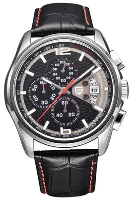Produktbild von Herrenuhr Pagani Design Vescent, Quarz, echtes Leder, Schwarz