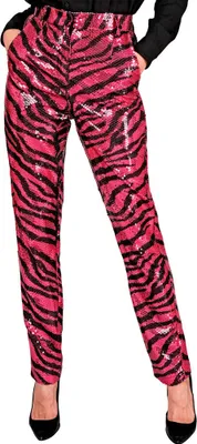 Produktbild von Pink Zebra Pailletten Hose für Damen