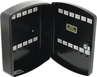 Produktbild von BURG-WÄCHTER Schlüsselbox KB 24 S, abschließbar mit Schlüssel, 24 Haken, Stahlblech