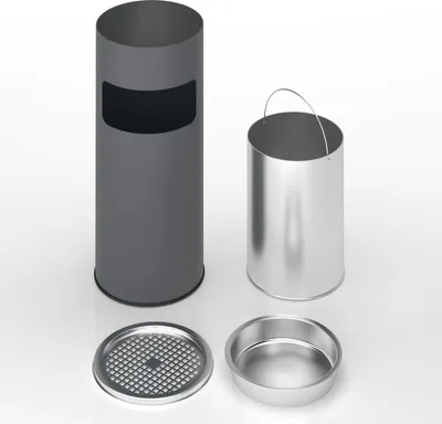 Obrázek produktu pro Odpadkový koš s popelníkem, 30 l, antracit