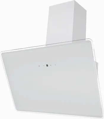 Produktbild von Dunstabzugshaube 80 cm kopffreie Schräghaube Weiß A++ Umluft LED Respekta
