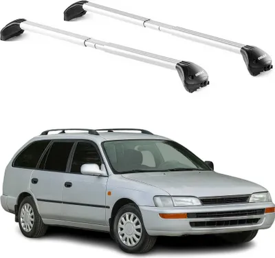 Produktbild von Dachträger für Toyota Corolla Kombi 1992-1997 5 tür 100kg Alu Silber 2x ABE